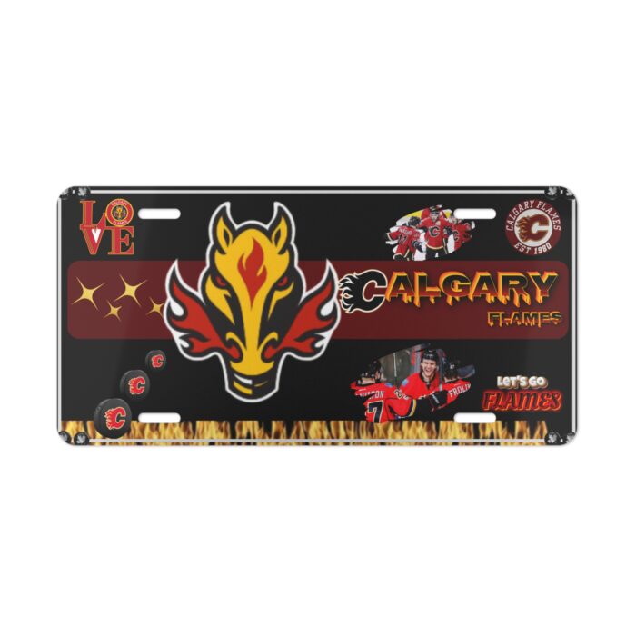 Personalized License Plate Calgary Flames