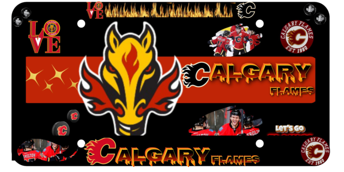 Personalized License Plate Calgary Flames