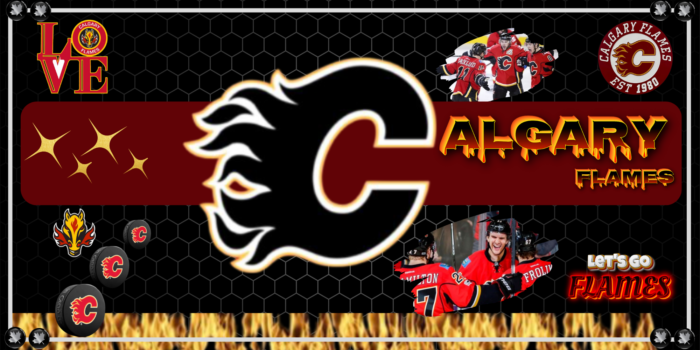 Personalized License Plate Calgary Flames